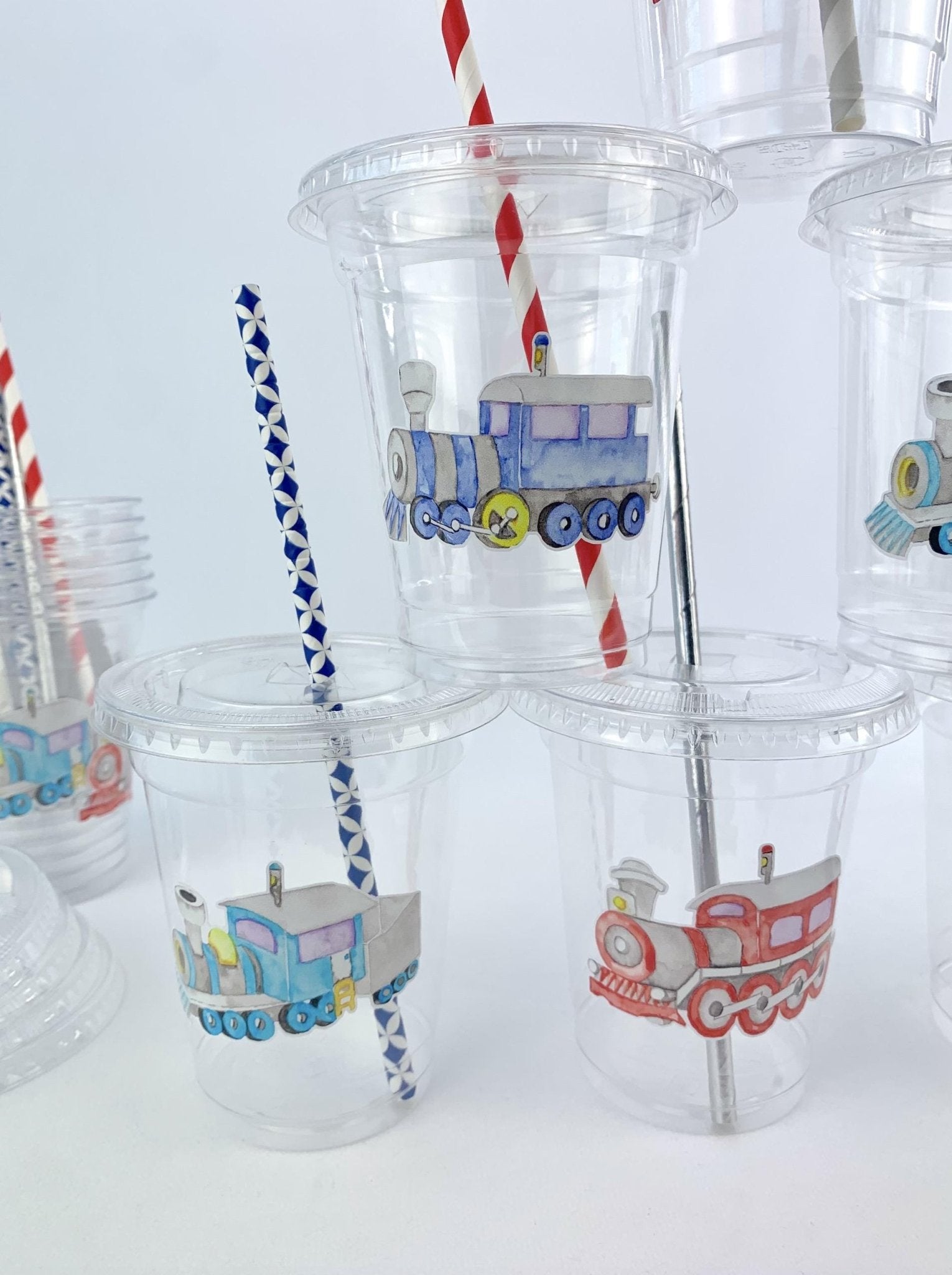 Train Party Cups 12ct - Stesha Party