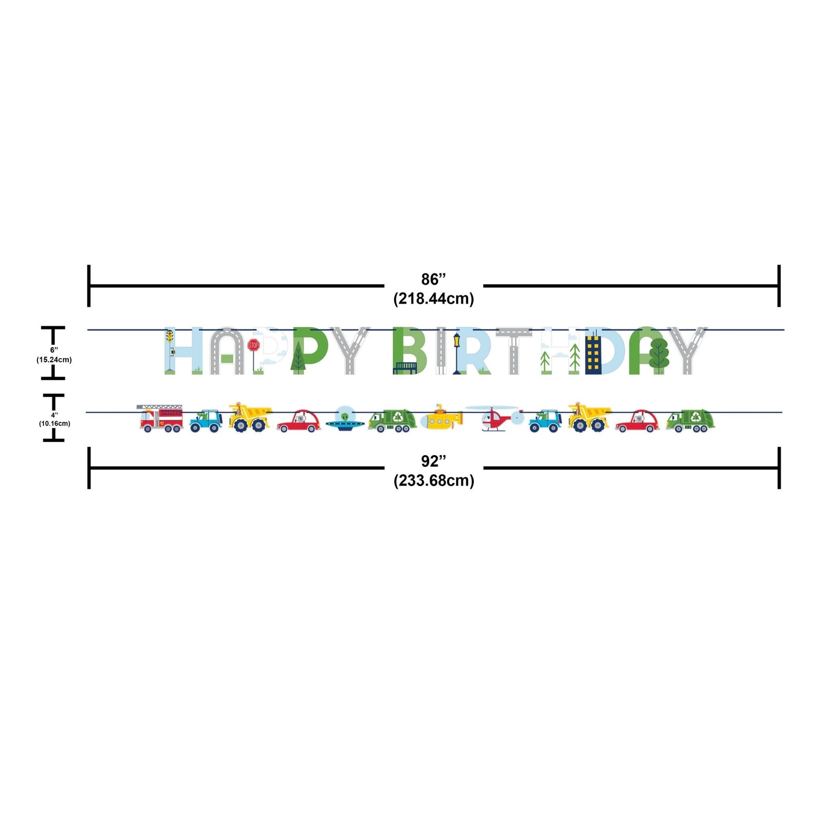 Transportation Birthday Banner Set - Stesha Party