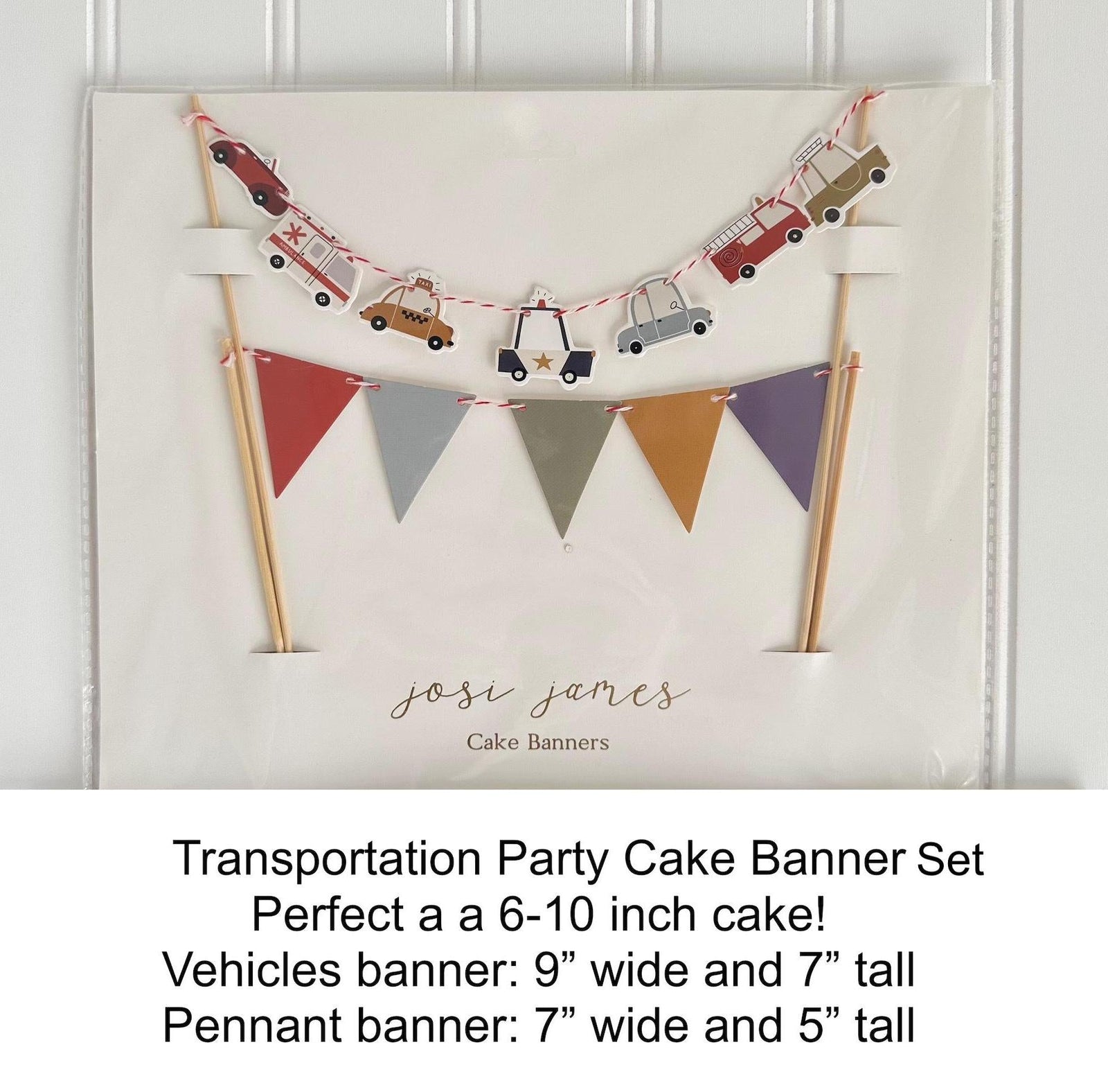 Transportation Cake Banner Set - Stesha Party