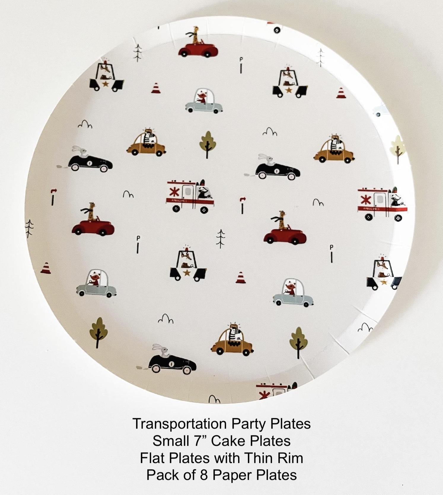 Transportation Party Cake Plates - Stesha Party
