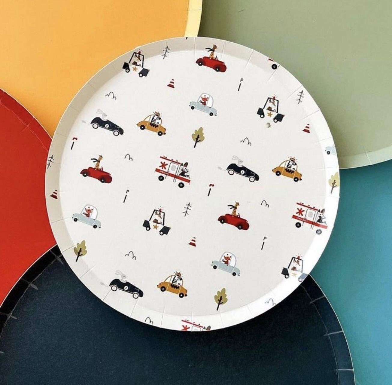 Transportation Party Cake Plates - Stesha Party