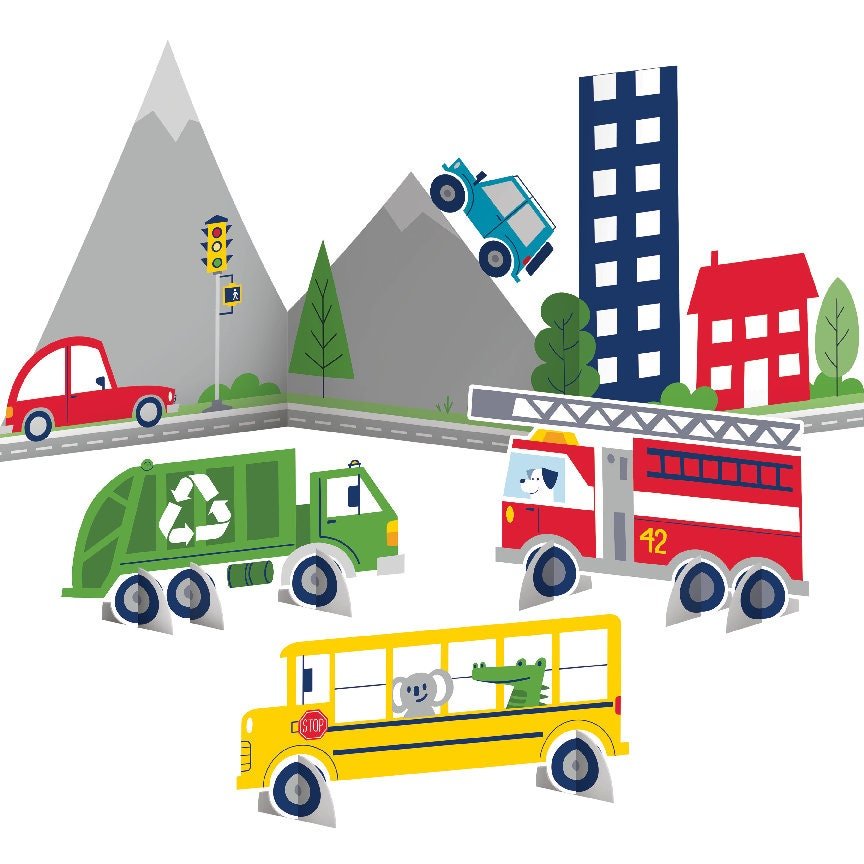 Transportation Party Centerpiece - Stesha Party