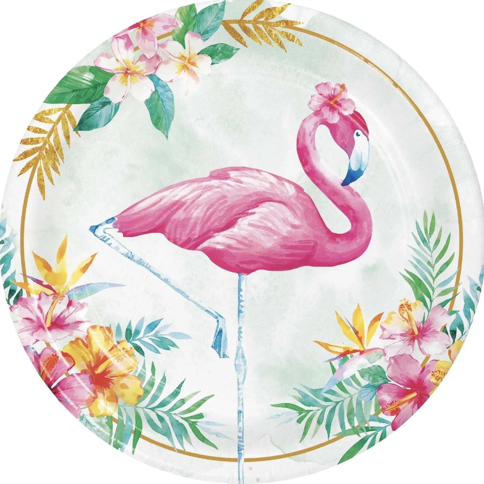 Tropical Flamingo Party Plates - Stesha Party