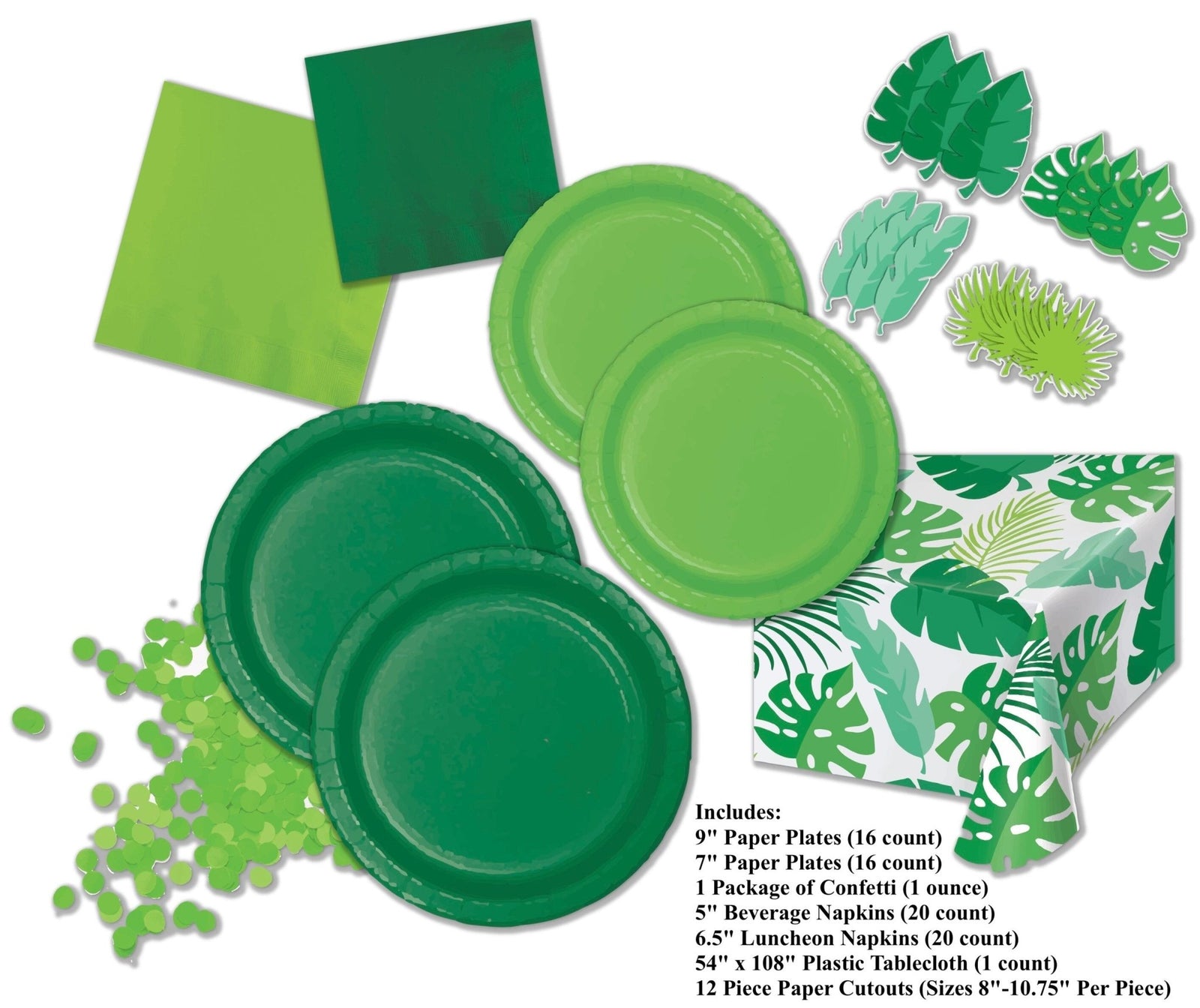 Tropical Palm Leaf Party Supplies Bundle - Stesha Party