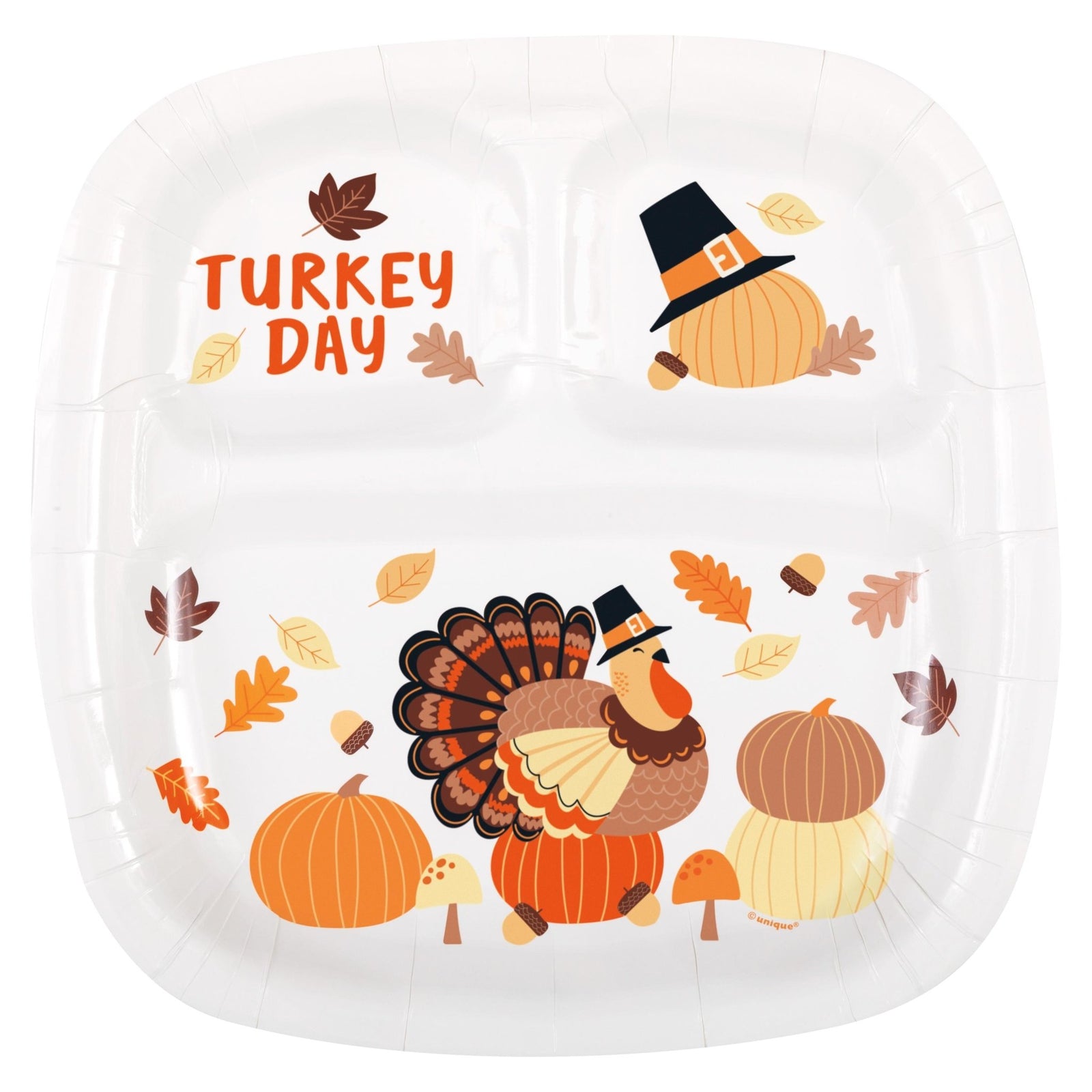Turkey Day Paper Plates 8ct - Stesha Party