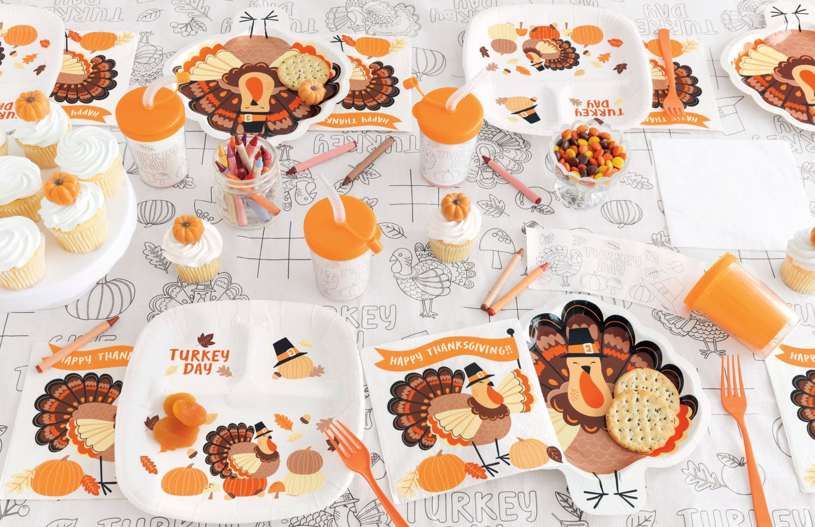 Turkey Shaped Dinner Plates 8ct - Stesha Party