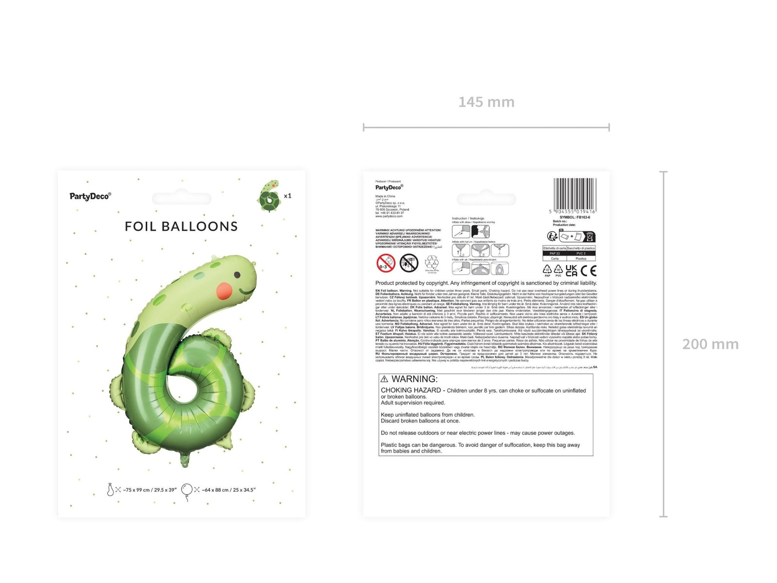 Turtle 6th Birthday Balloon - Stesha Party