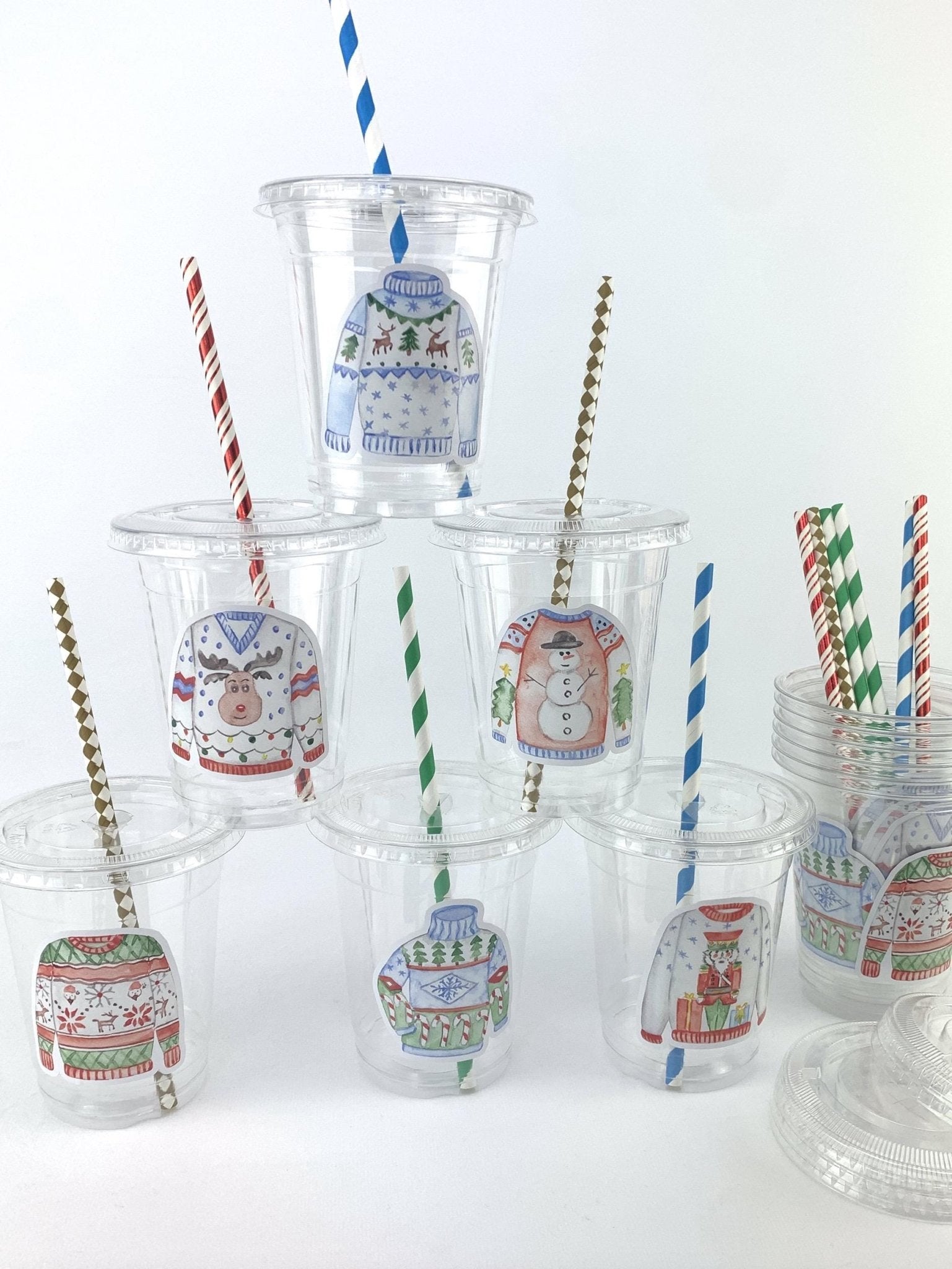 Ugly Sweater Party Drink Cups 12ct - Stesha Party