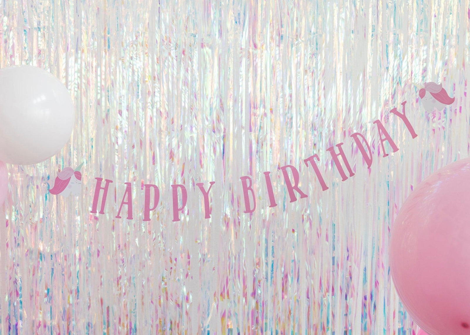 Unicorn Happy Birthday Party Banner - Stesha Party