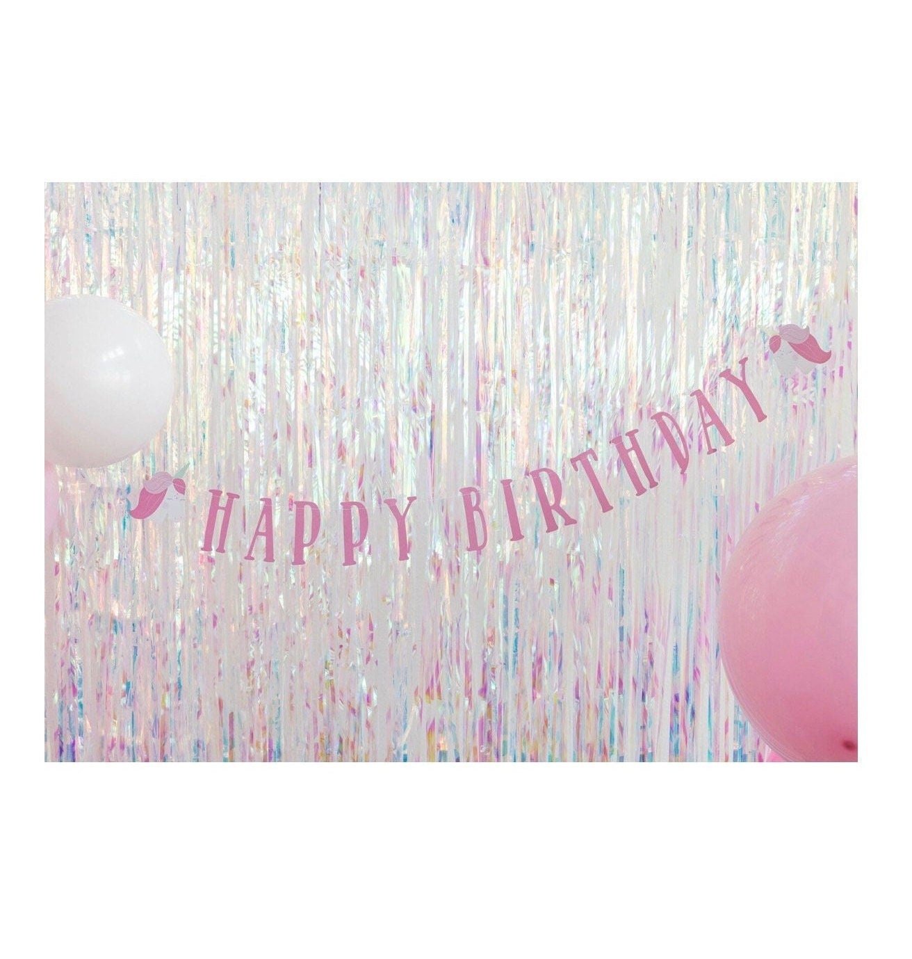 Unicorn Happy Birthday Party Banner - Stesha Party