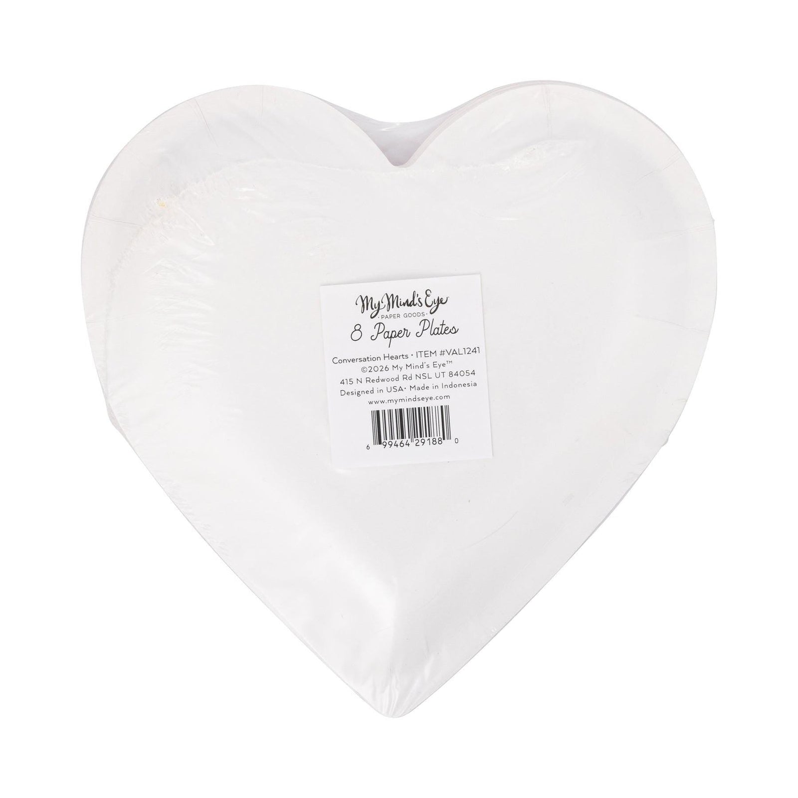 Valentine Heart Shaped Dessert Plates 8ct - Stesha Party