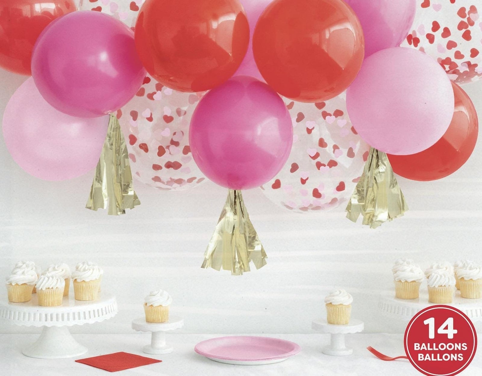 Valentines Balloon Banner with Tassels - Stesha Party