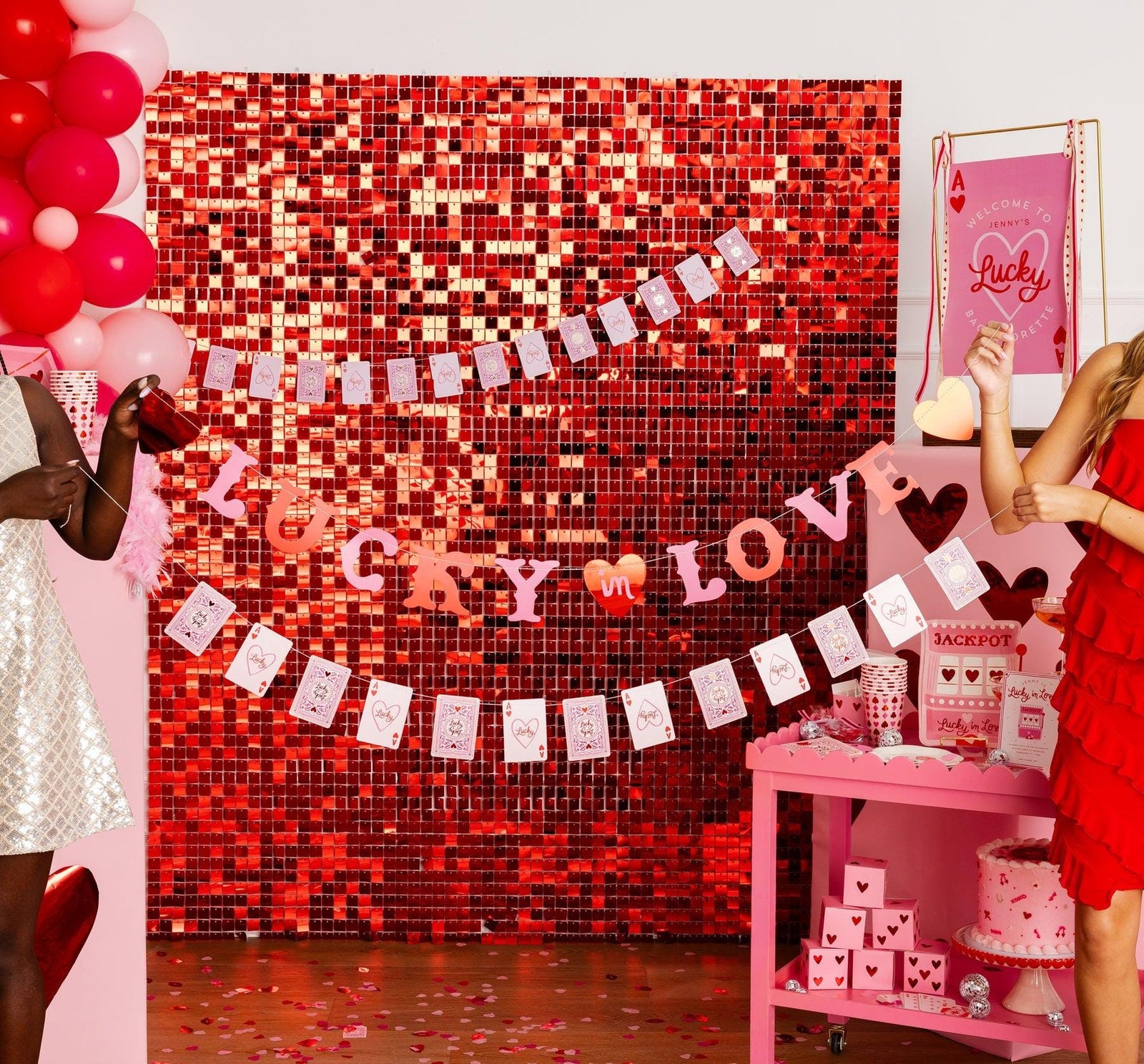 Valentines Card Suits Party Cups 12oz - Stesha Party