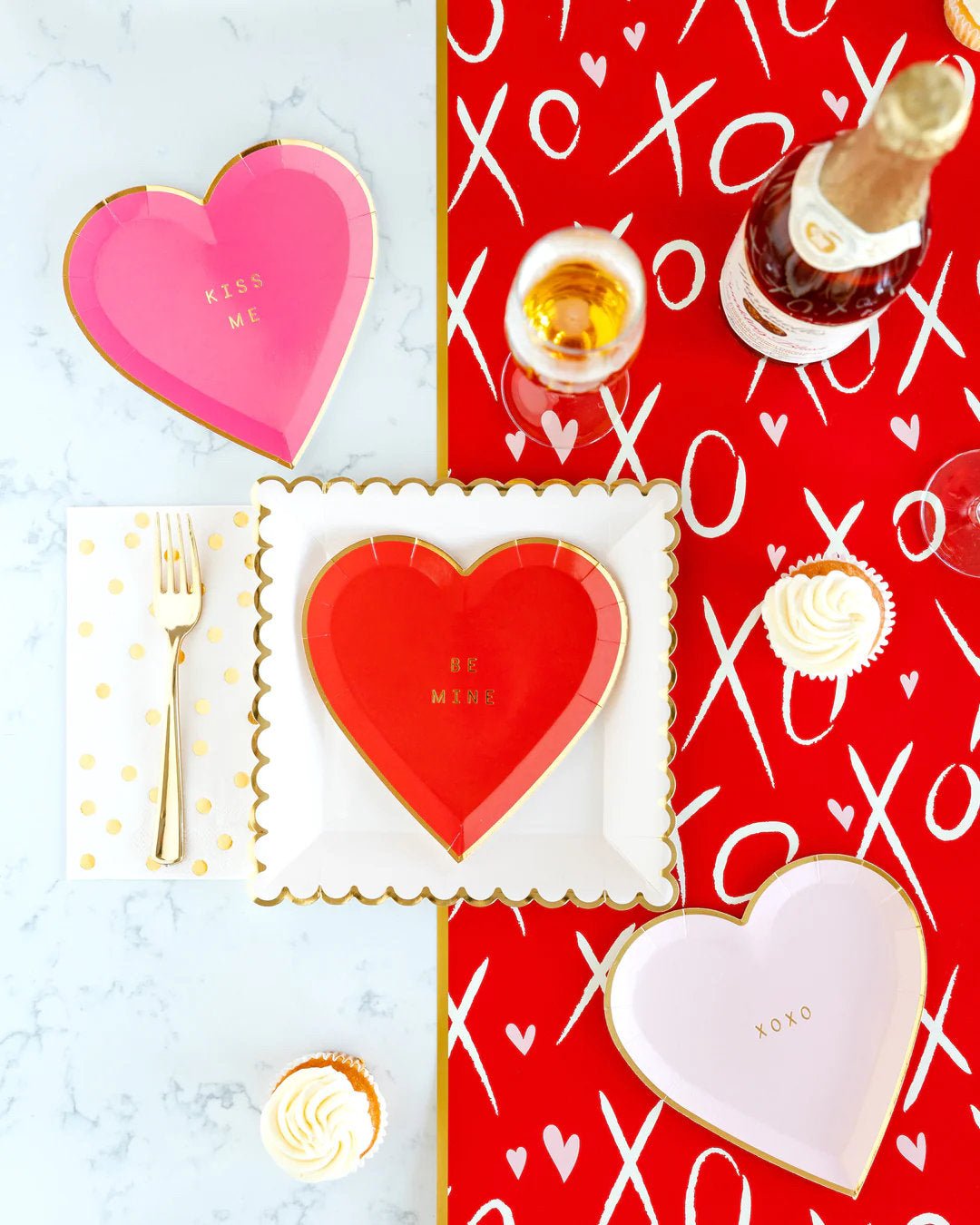 Valentine's Message Heart Plates - Stesha Party