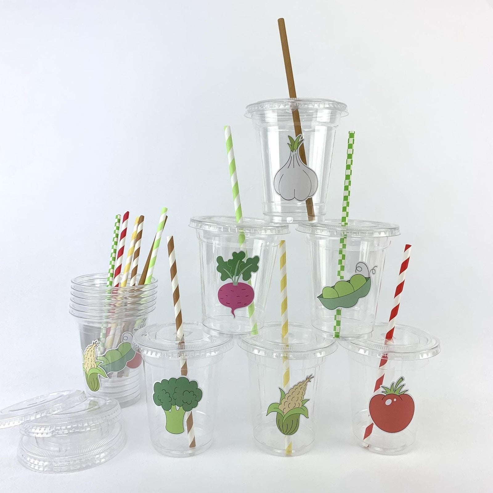 Veggie Party Cups - Stesha Party