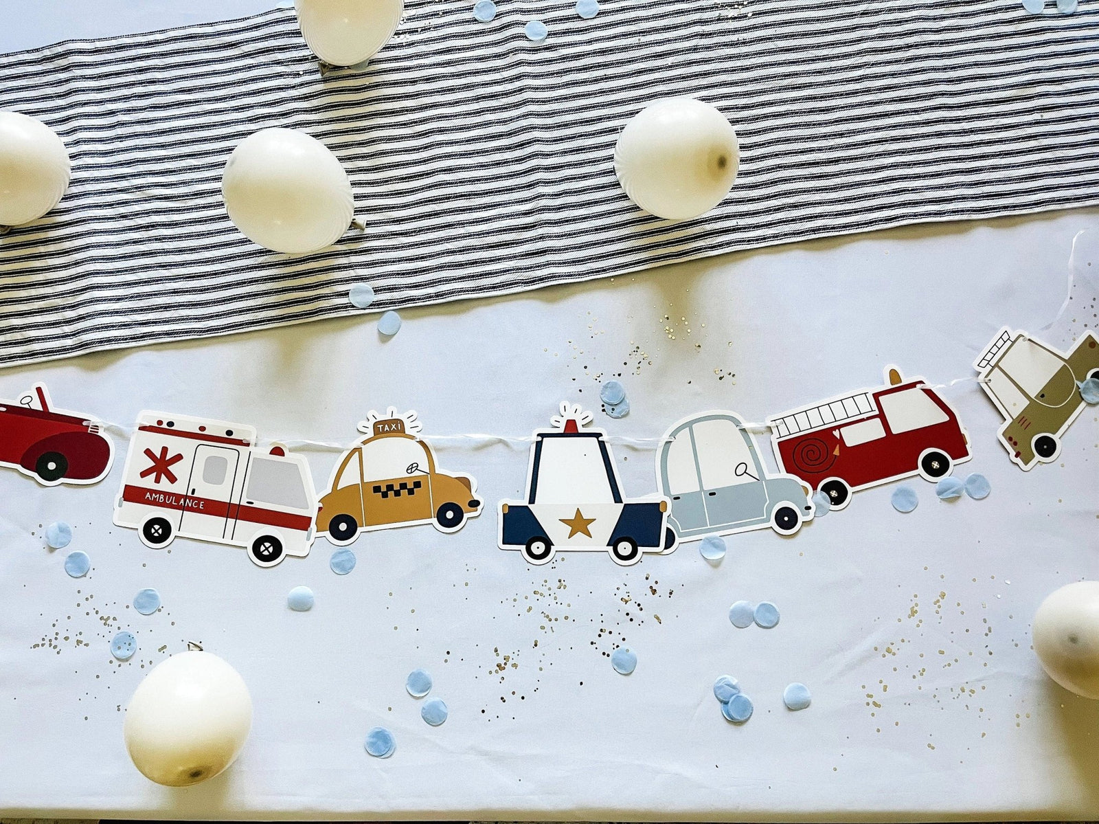 Vehicles Party Banner - Stesha Party