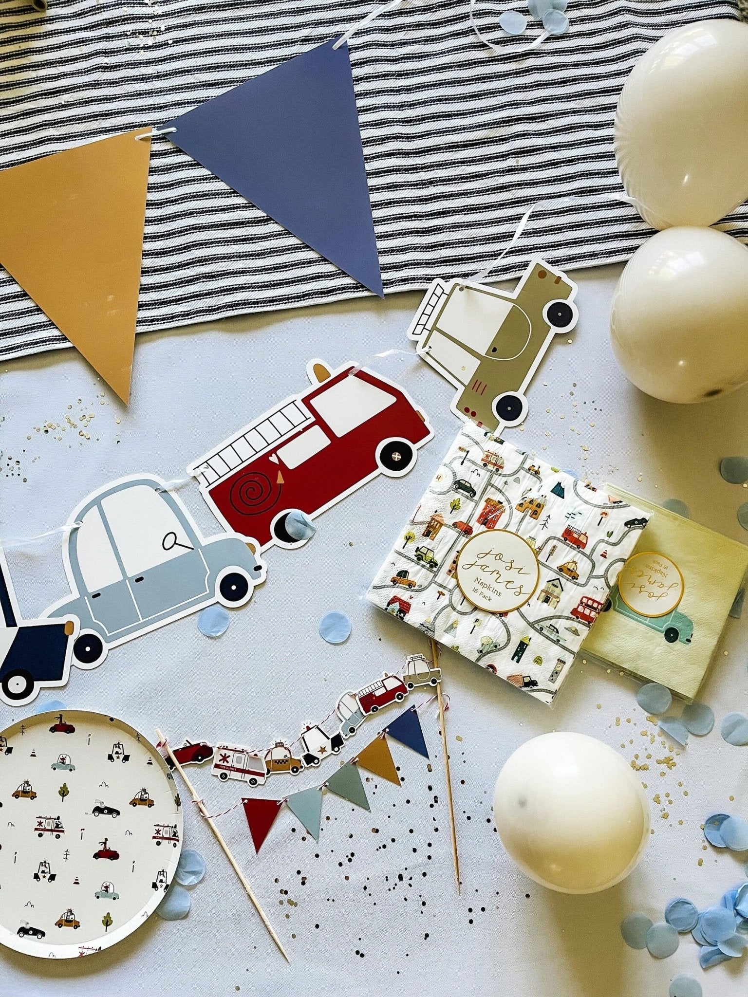 Vehicles Party Banner - Stesha Party