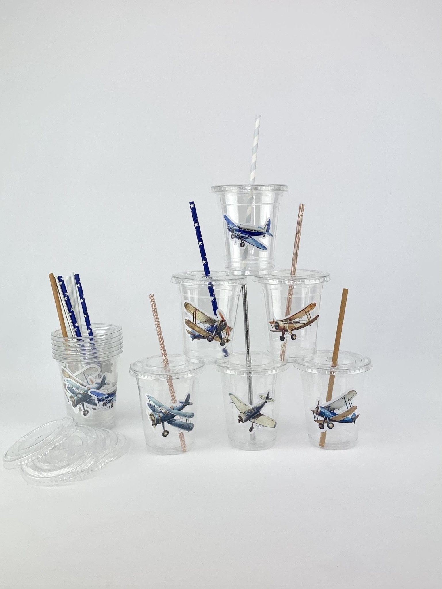 Vintage Airplane Cups - Stesha Party