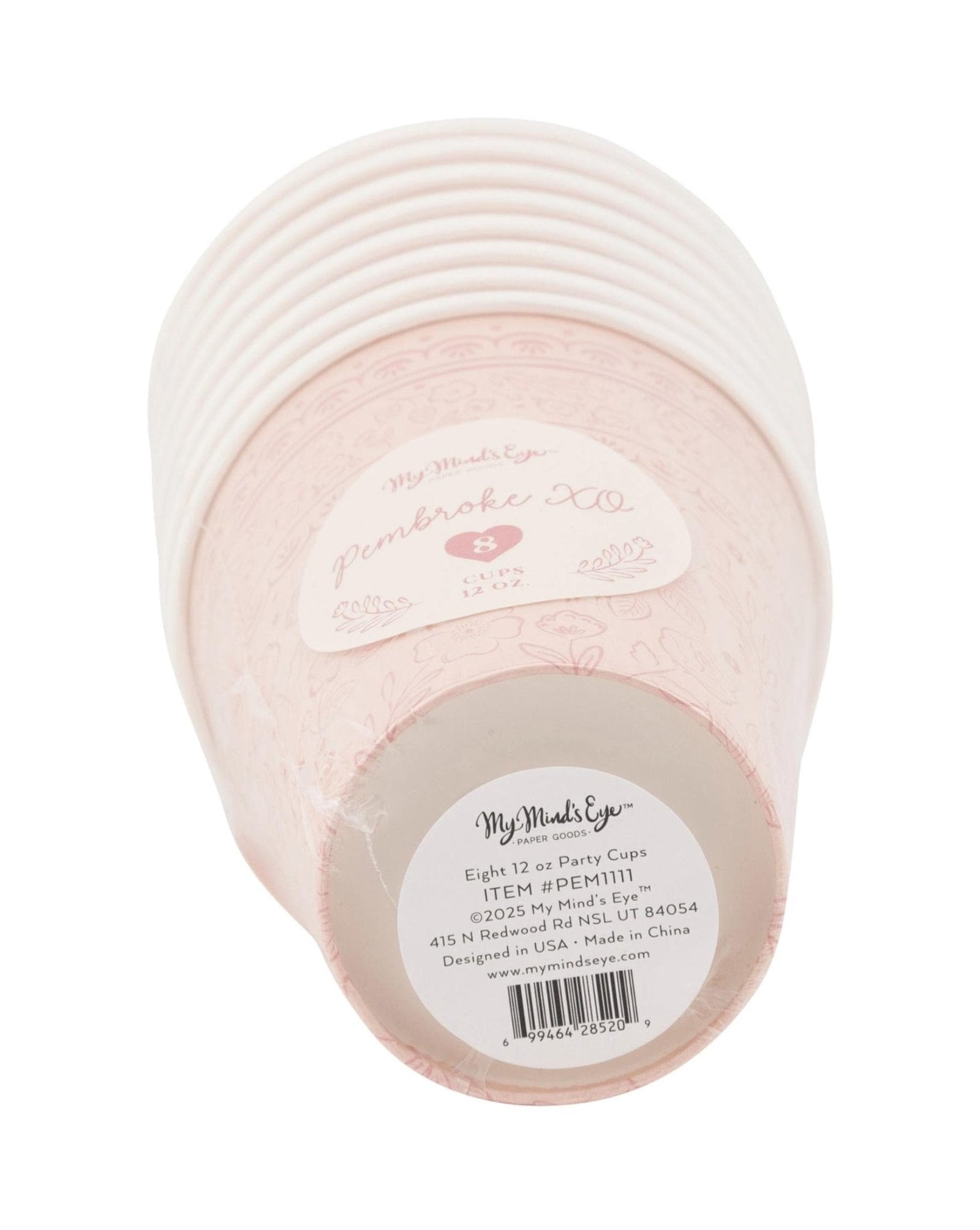 Vintage Pink Floral Tea Party Cups 8ct - Stesha Party