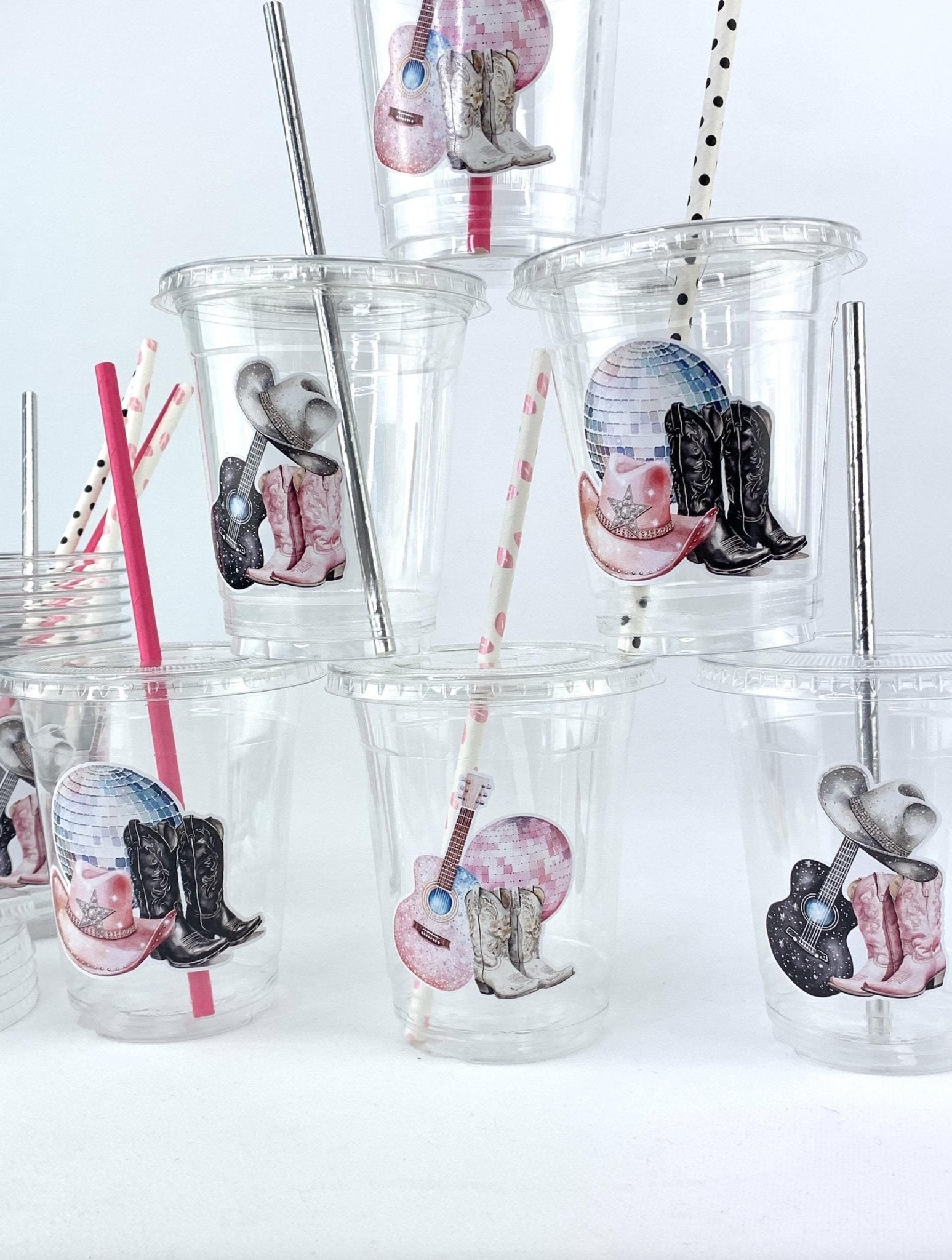 Western Cowgirl Plastic Cups - Stesha Party
