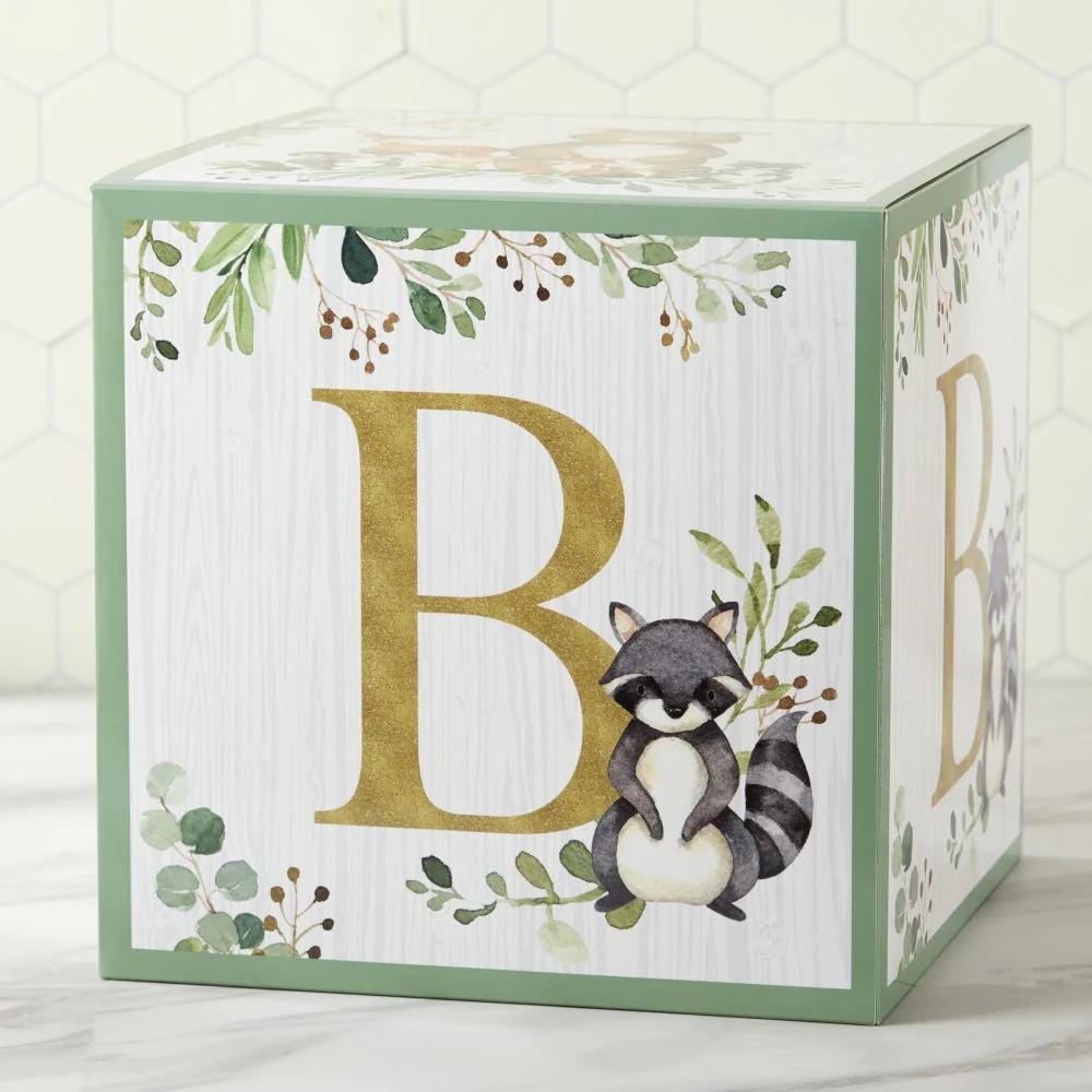 Woodland Baby Block Boxes 4ct - Stesha Party