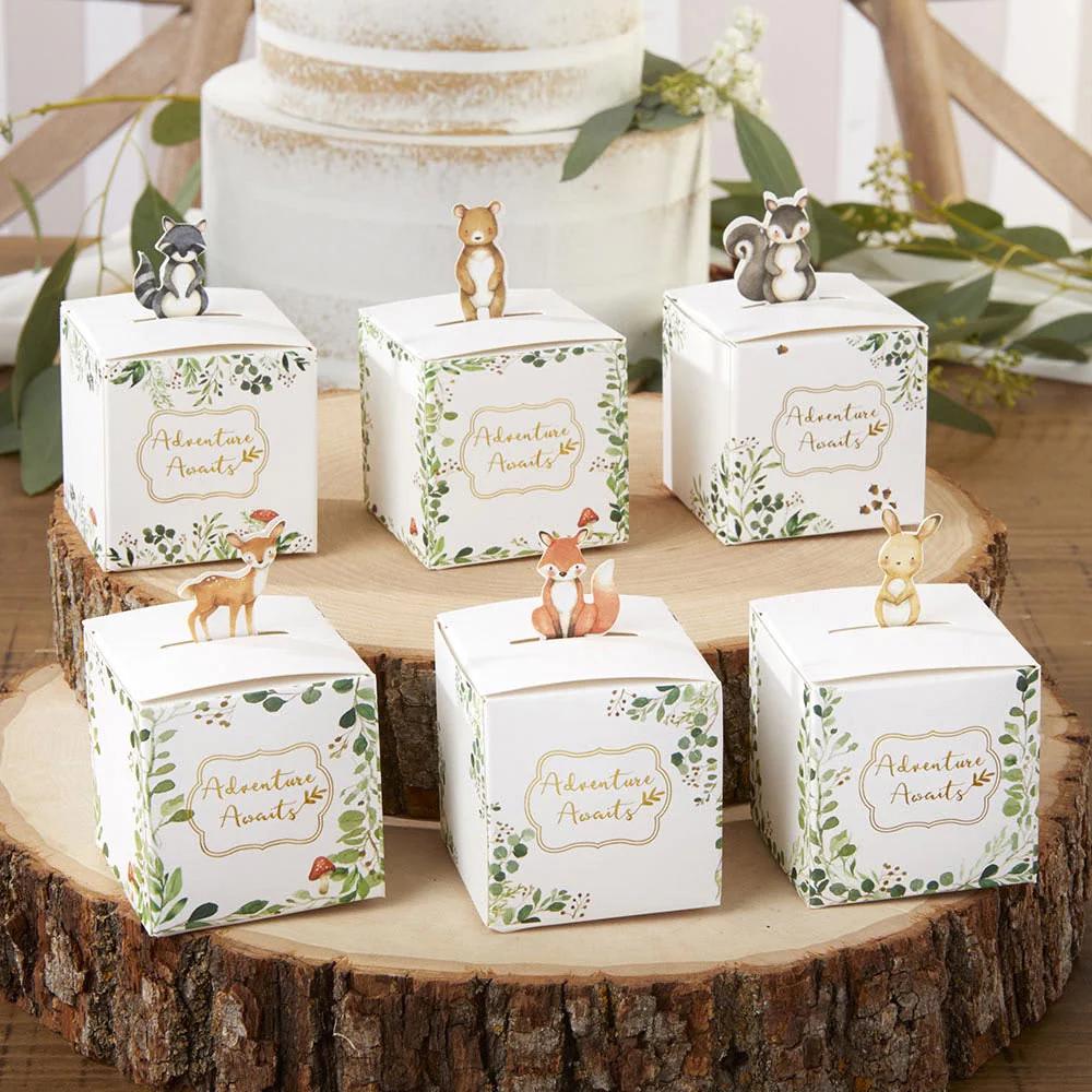 Woodland Baby Favor Boxes 24ct - Stesha Party