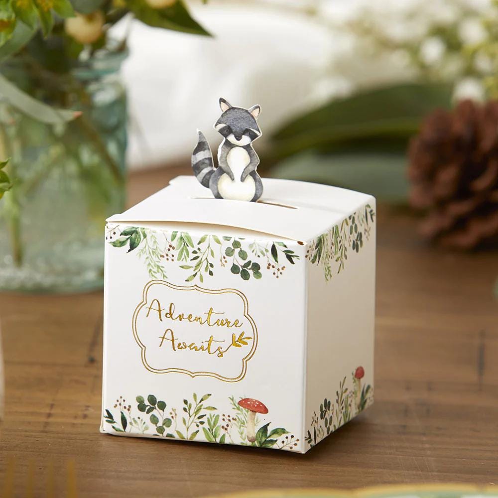 Woodland Baby Favor Boxes 24ct - Stesha Party