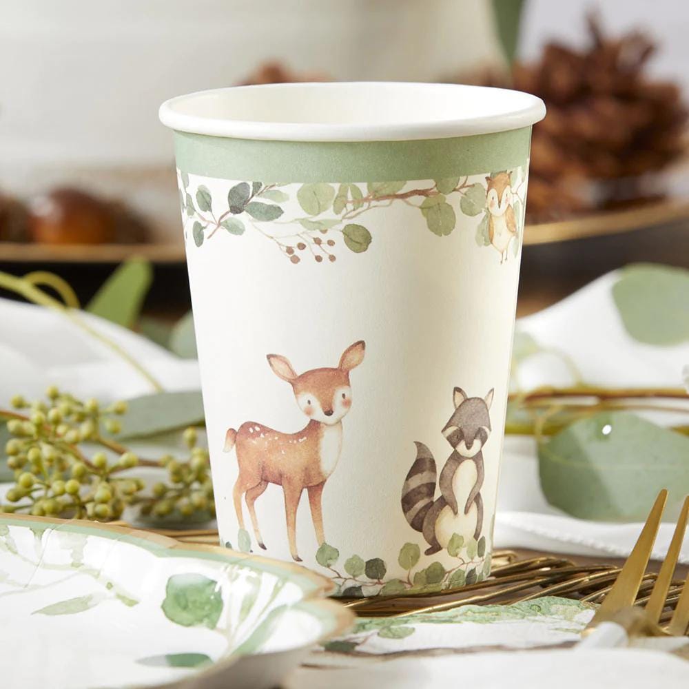 Woodland Baby Shower Cups 16ct - Stesha Party
