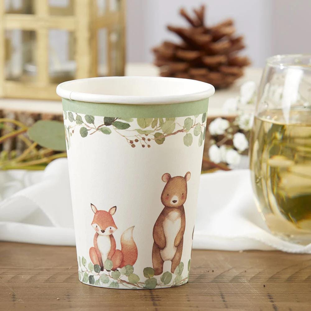 Woodland Baby Shower Cups 16ct - Stesha Party