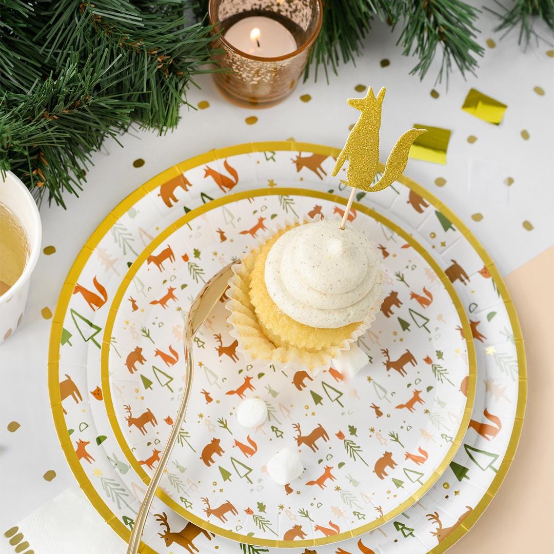 Woodland Critters Party Plates - Stesha Party