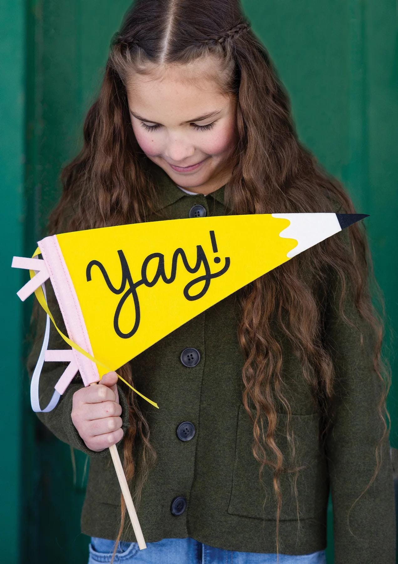 Yay! Felt Pencil Pennant Banner - Stesha Party