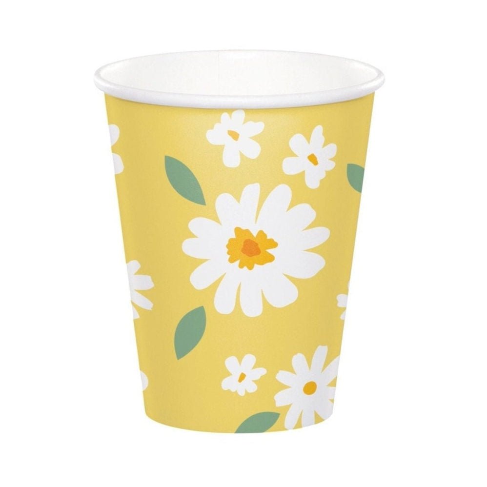 Yellow Daisy Cups 8ct - Stesha Party