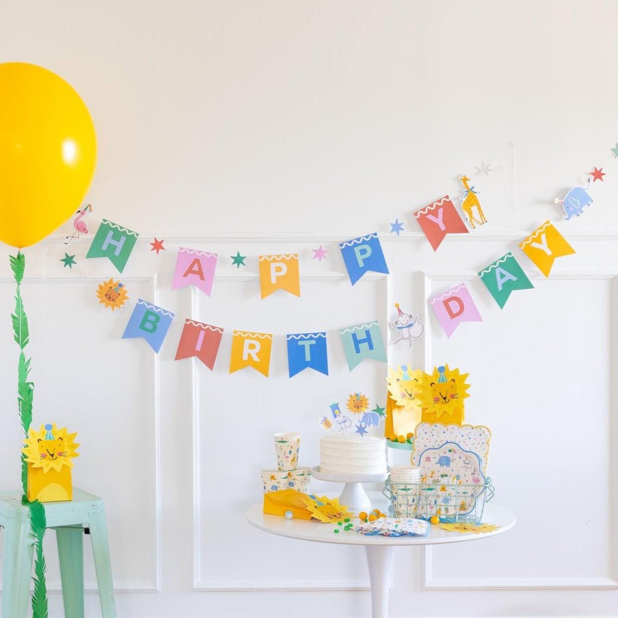 Zoo Animal Birthday Banner - Stesha Party
