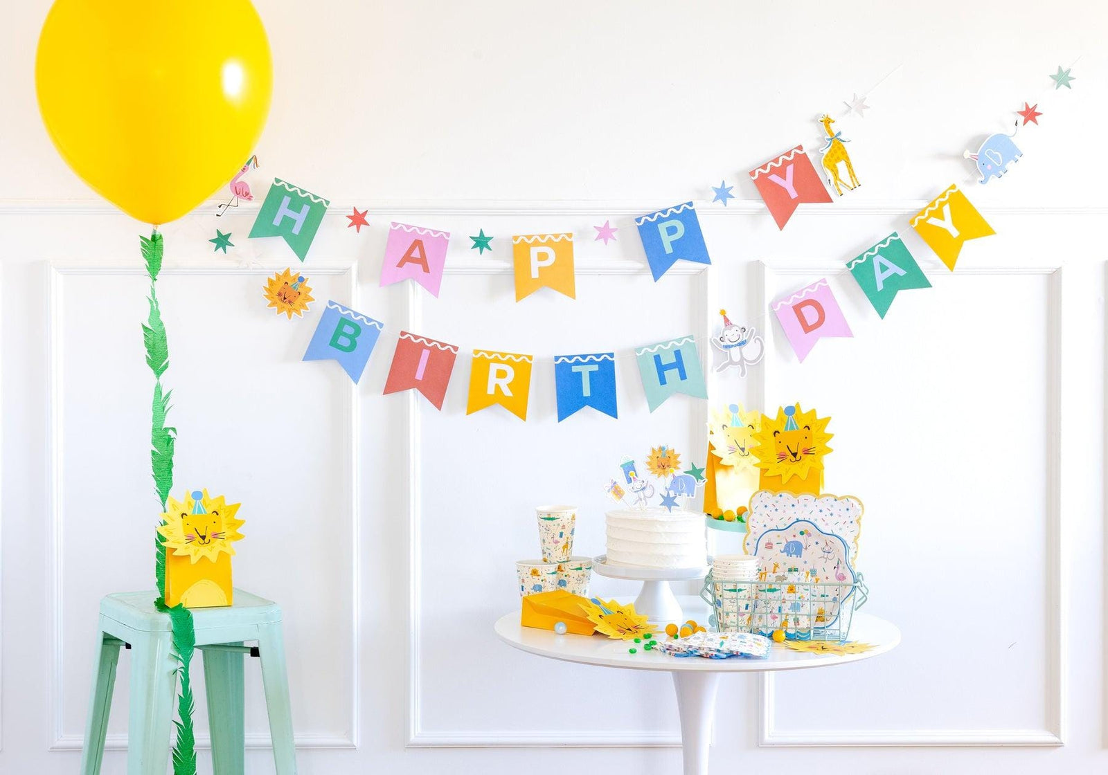 Zoo Animal Birthday Banner - Stesha Party