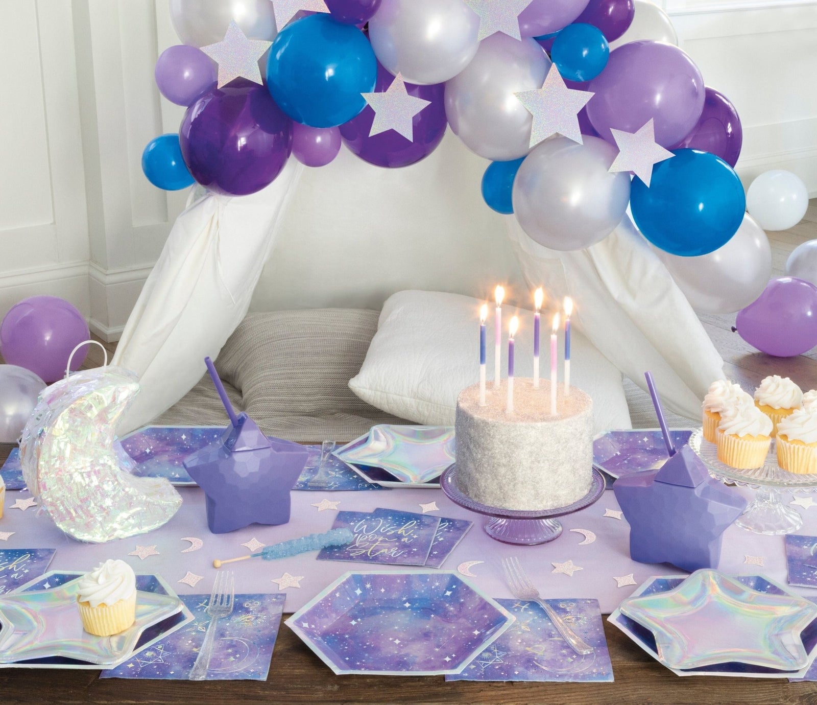 12 Galaxy Party Cake Candles - Stesha Party