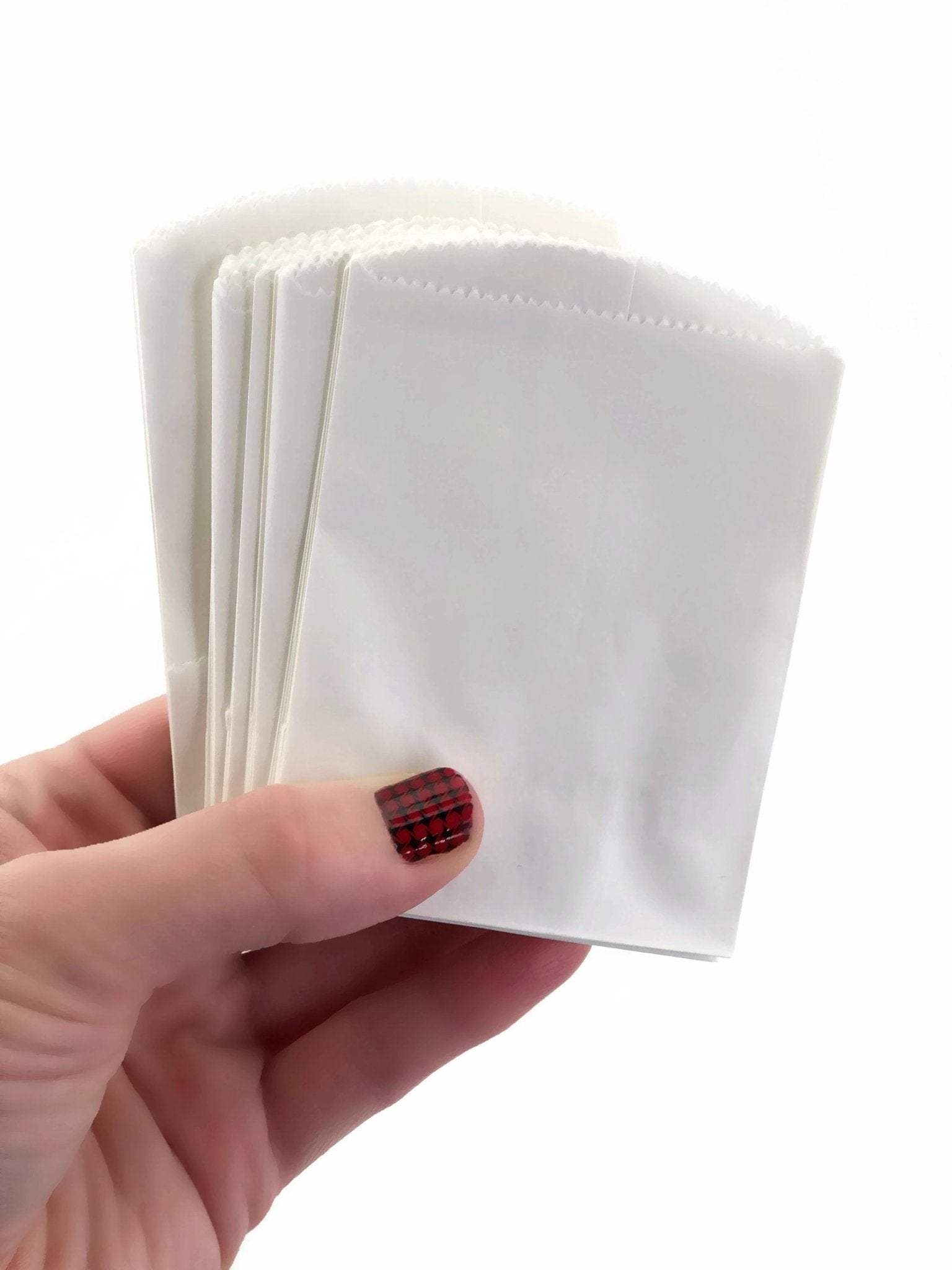 50 Mini White Paper Bags - Stesha Party