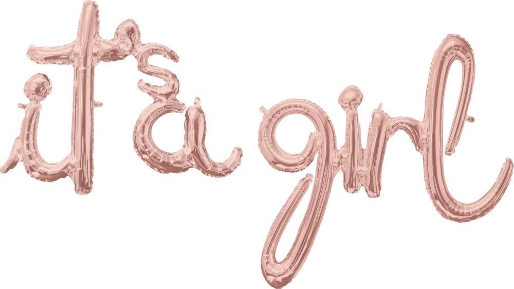 56" Rose Gold It's a Girl Balloon - Stesha Party