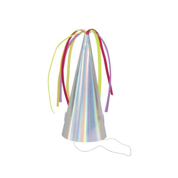 8 Iridescent Unicorn Horn Hats - Stesha Party