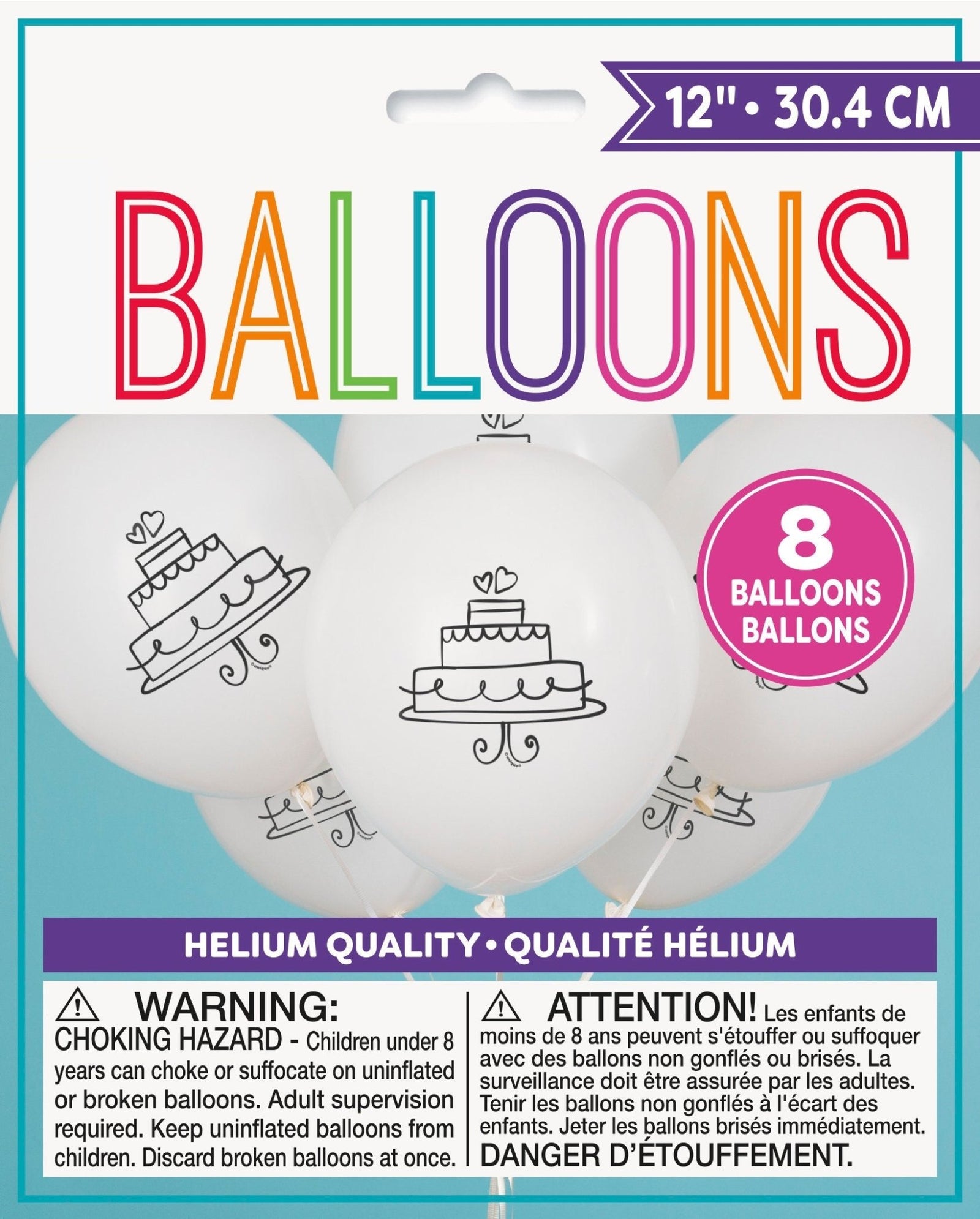 8 Wedding Cake Balloons - Stesha Party