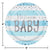 9" Blue & Silver Foil Welcome Baby Plates - Stesha Party