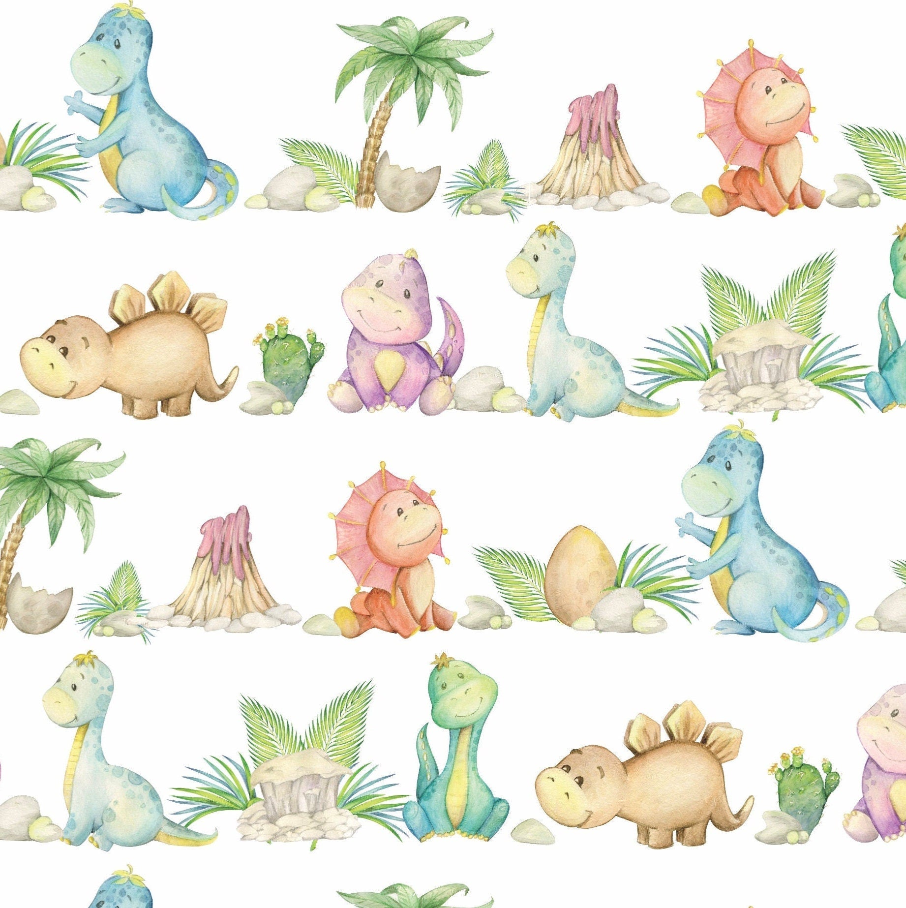 Baby Dinosaur Wrapping Paper - Stesha Party