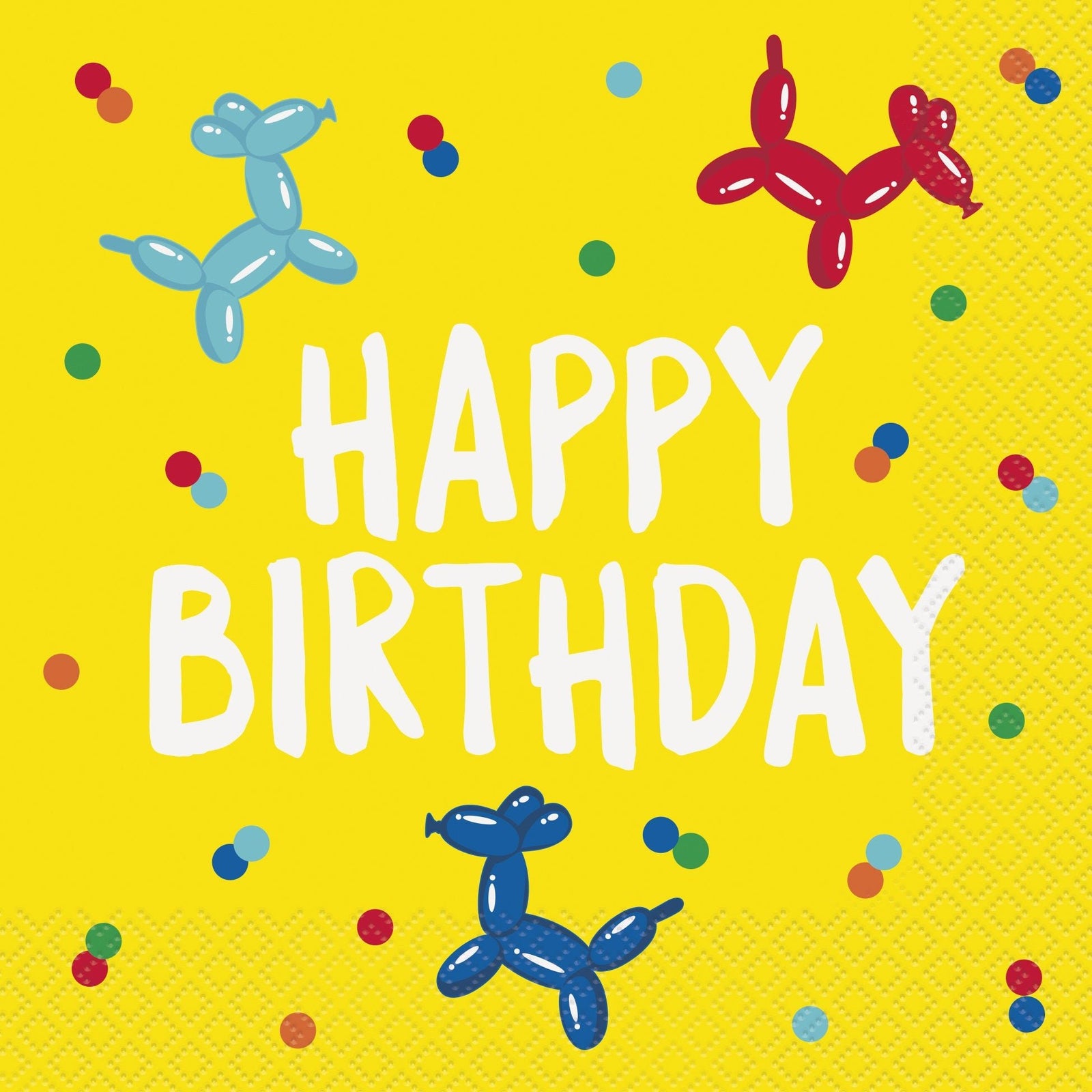 Balloon Dog Birthday Napkins - Stesha Party
