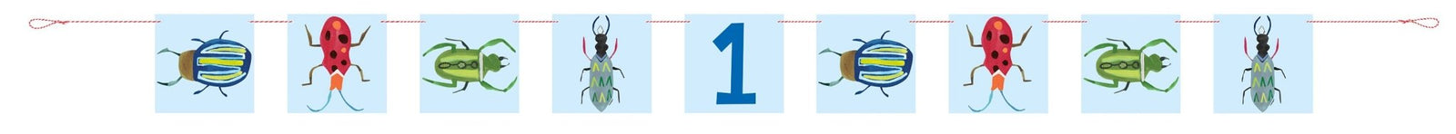 Blue Insect 1st Birthday Banner - Stesha Party
