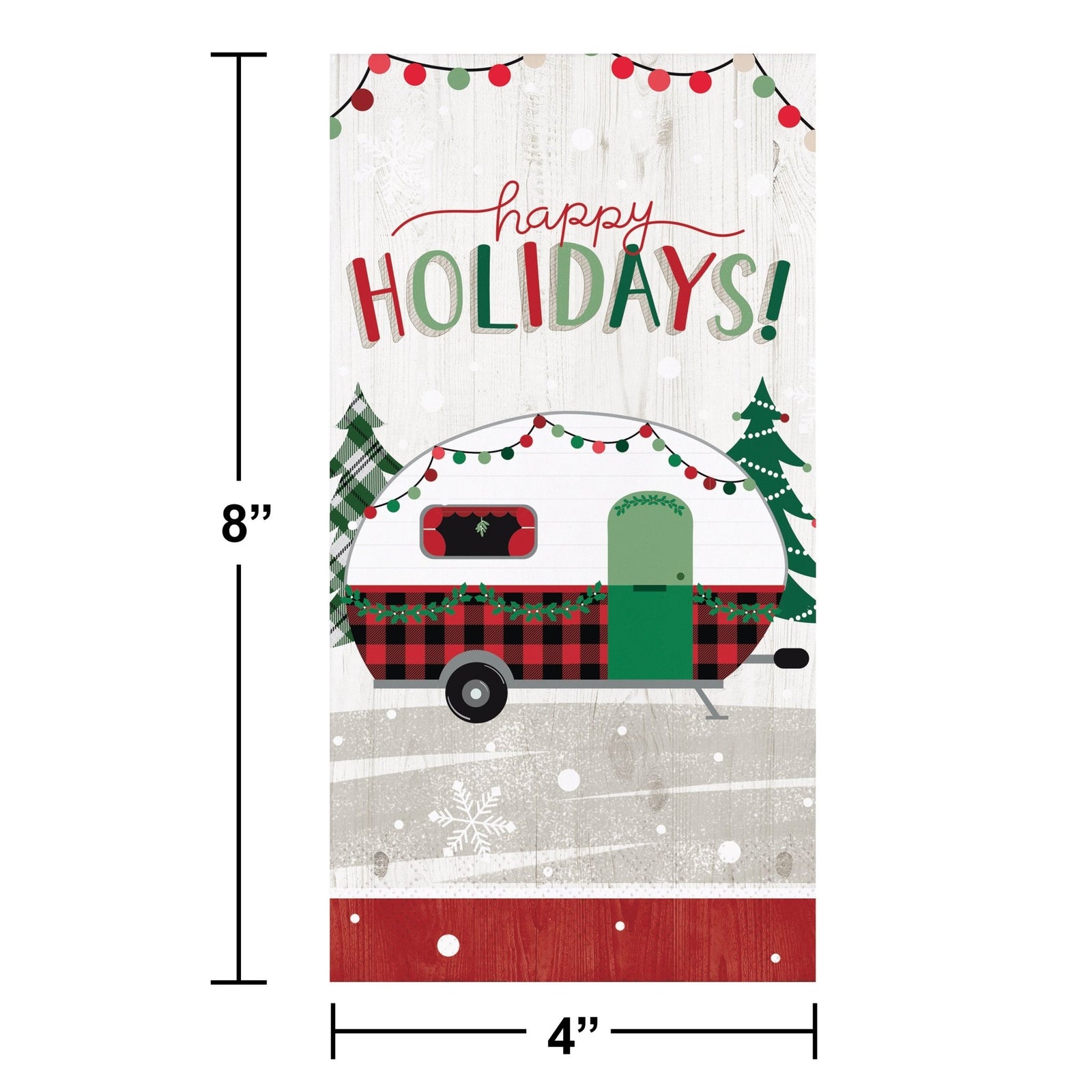 Buffalo Plaid RV Camper Holiday Plates & Napkins - Stesha Party