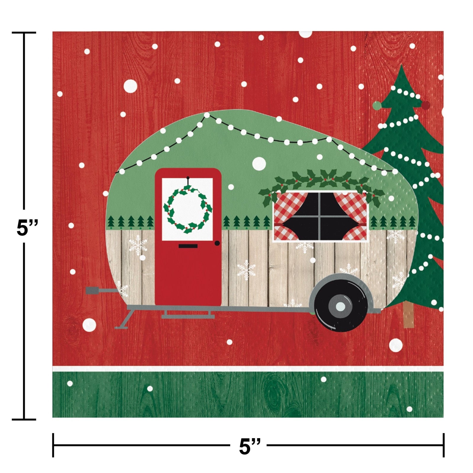 Buffalo Plaid RV Camper Holiday Plates & Napkins - Stesha Party