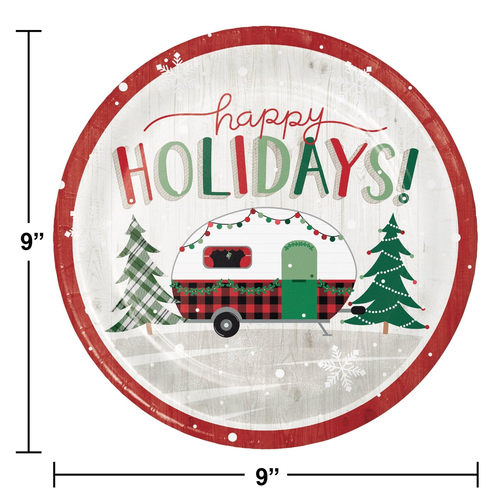 Buffalo Plaid RV Camper Holiday Plates & Napkins - Stesha Party