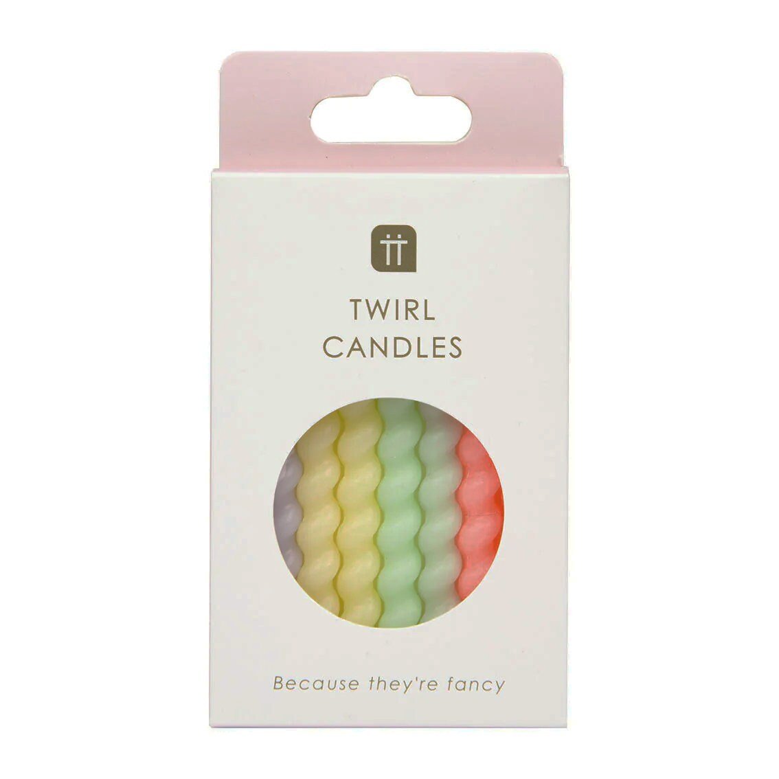 Colorful Twirl Candles 8ct - Stesha Party