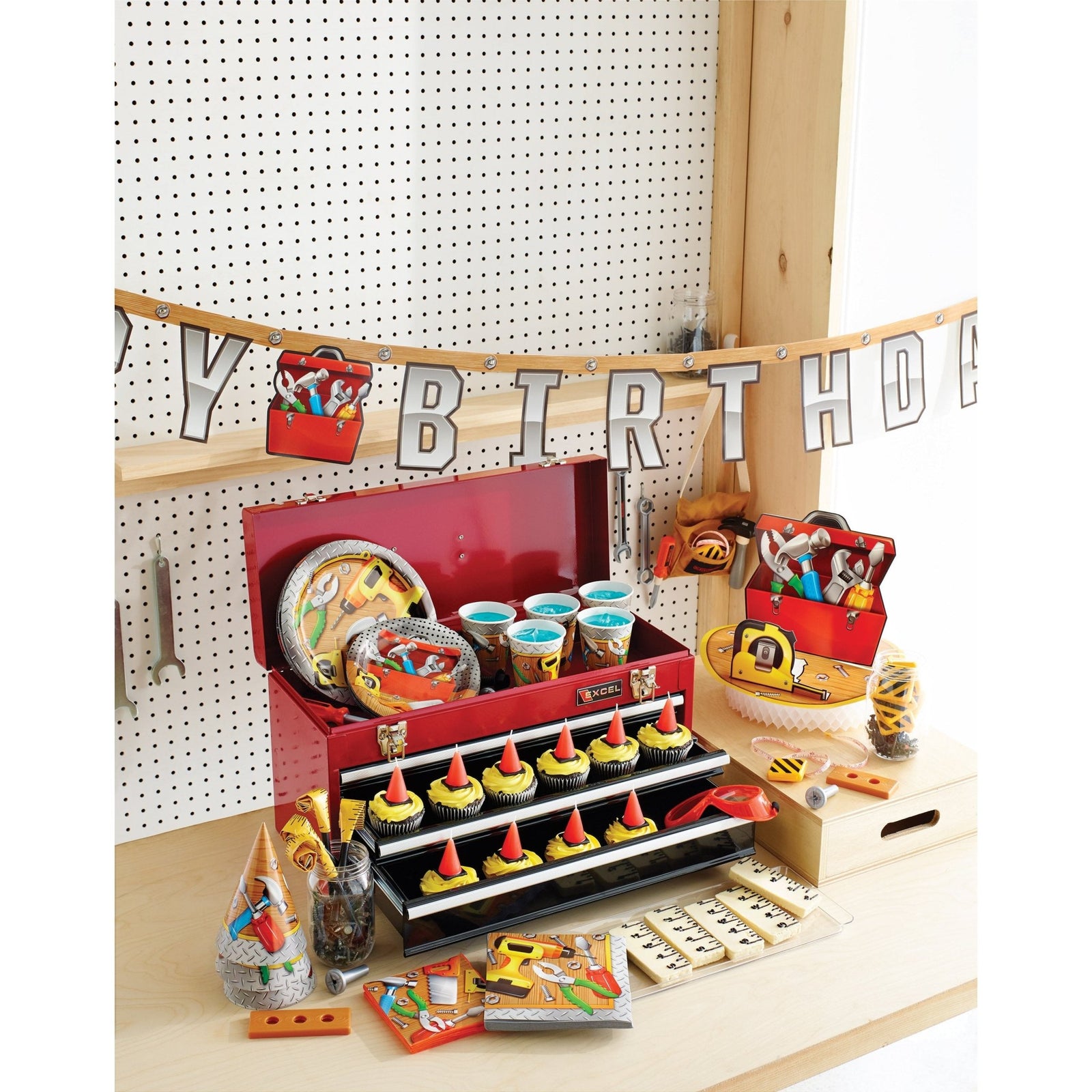 Construction Pilon Party Candles - Stesha Party