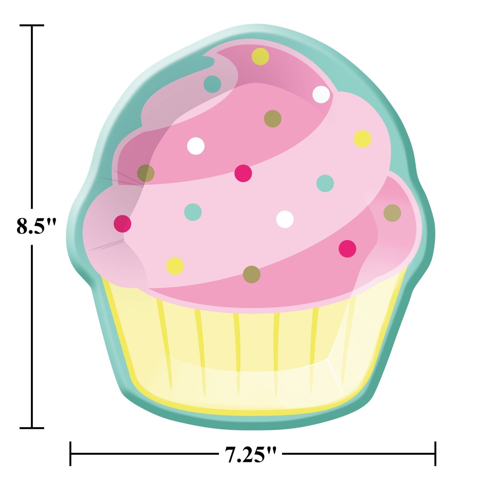 Cupcake Shaped Paper Plates - Stesha Party