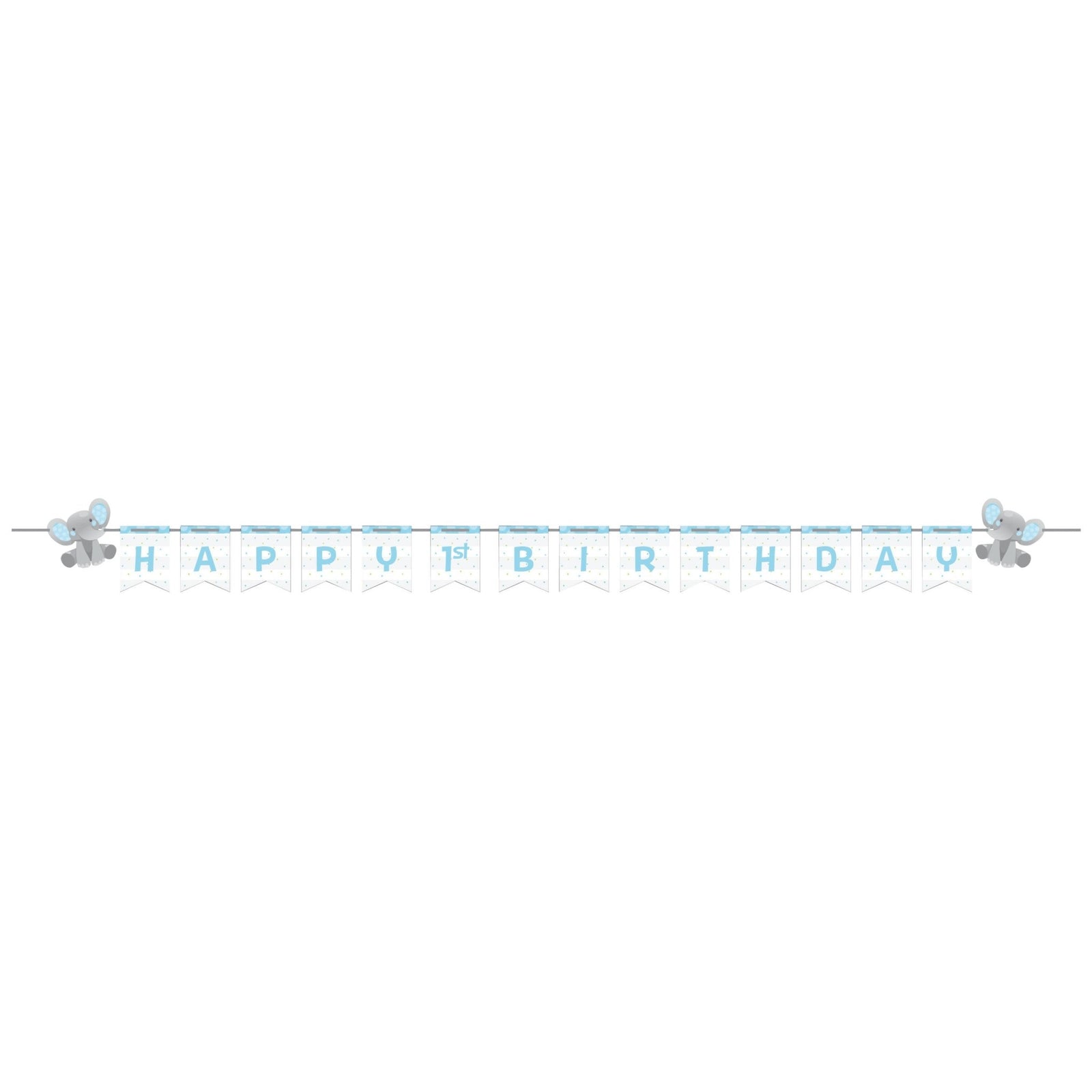 Customizable "Happy Birthday" Elephant Banner - Stesha Party